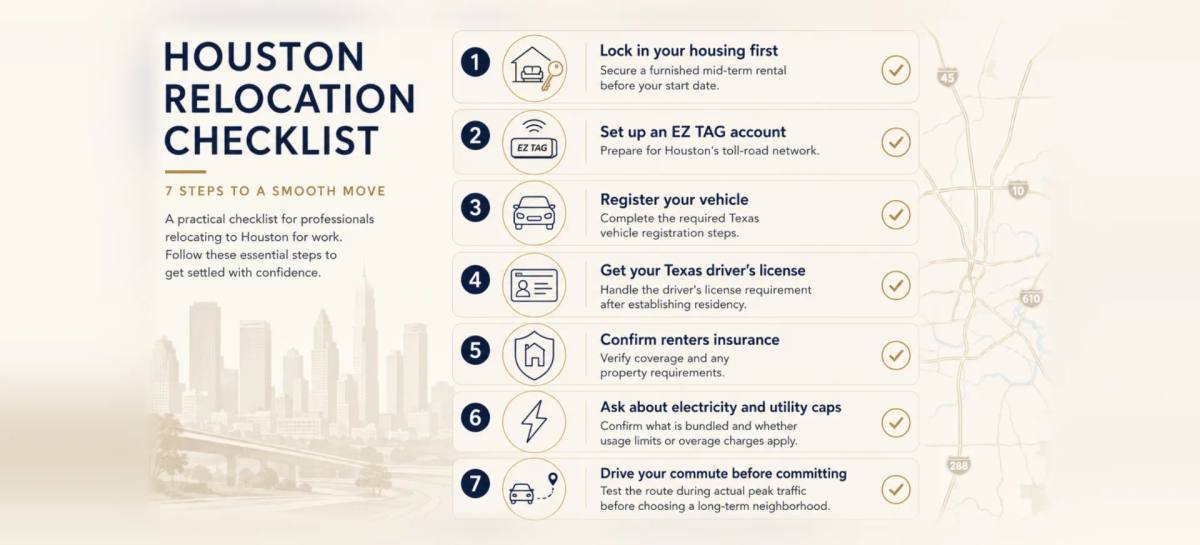 Moving to Houston Checklist: Your First 90 Days | Sandpiper