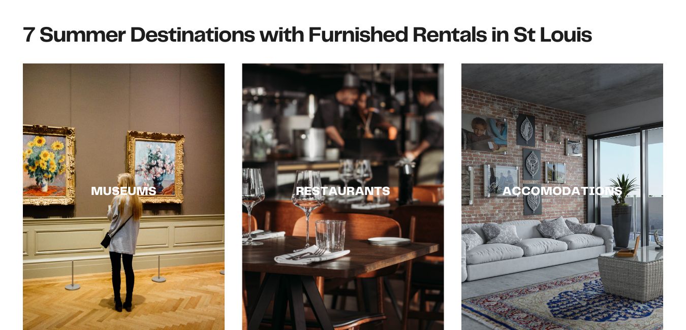 7 Summer Destinations with Furnished Rentals in St Louis