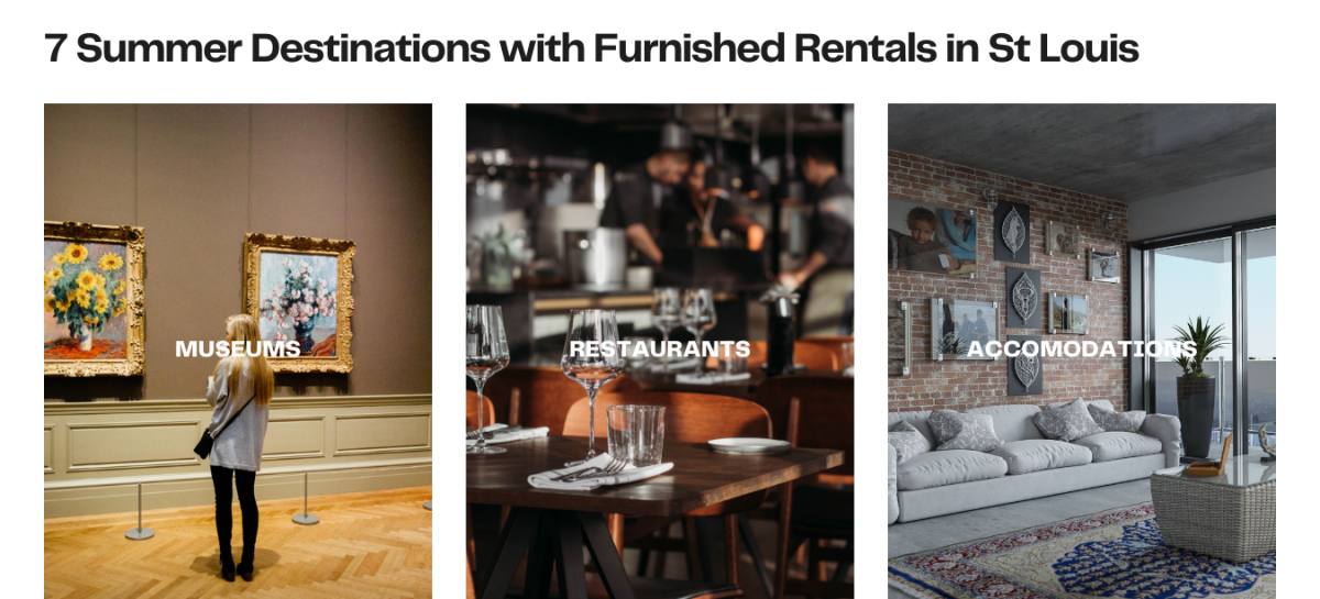 7 Summer Destinations with Furnished Rentals in St Louis